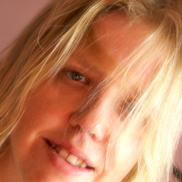 A female model in close-up shot